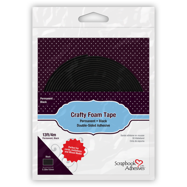 Scrapbook Adhesives Crafty Foam Tape 4m Permanent Black