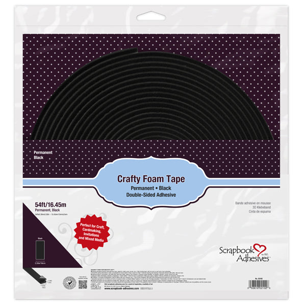 Scrapbook Adhesives Crafty Foam Tape Black 54 Feet