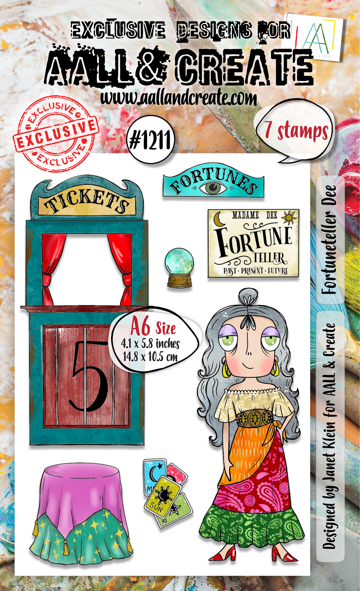 #1211 - A6 Stamp Set - Fortuneteller Dee (Retail Release Date: 18th October 2024)