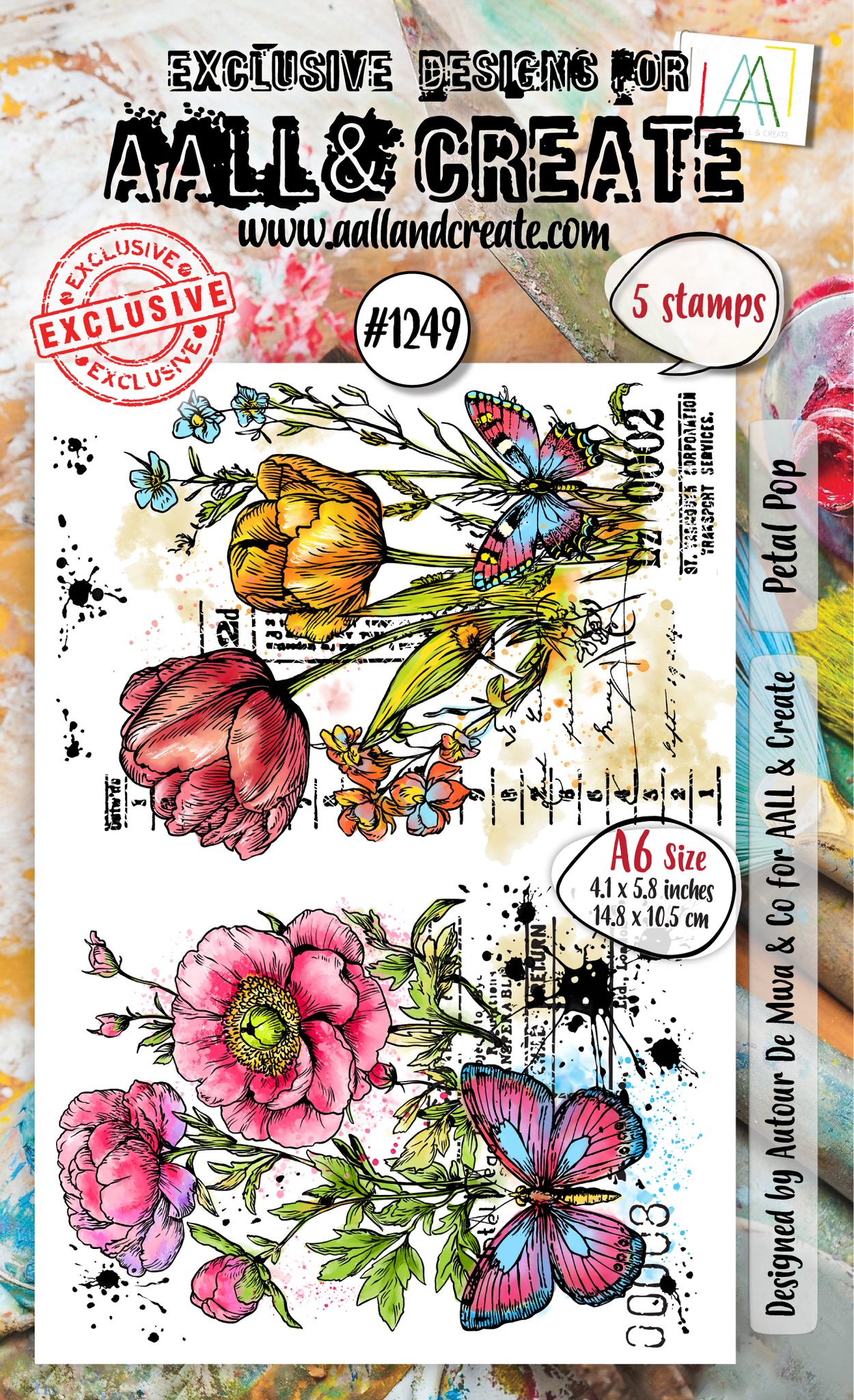 #1249 - A6 Stamp Set - Petal Pop (Retail Release Date: 15th November 2024)