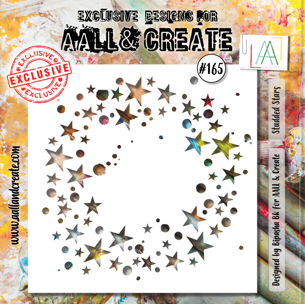 AALL & Create - 6x6 Stencil - #165 Studded Stars