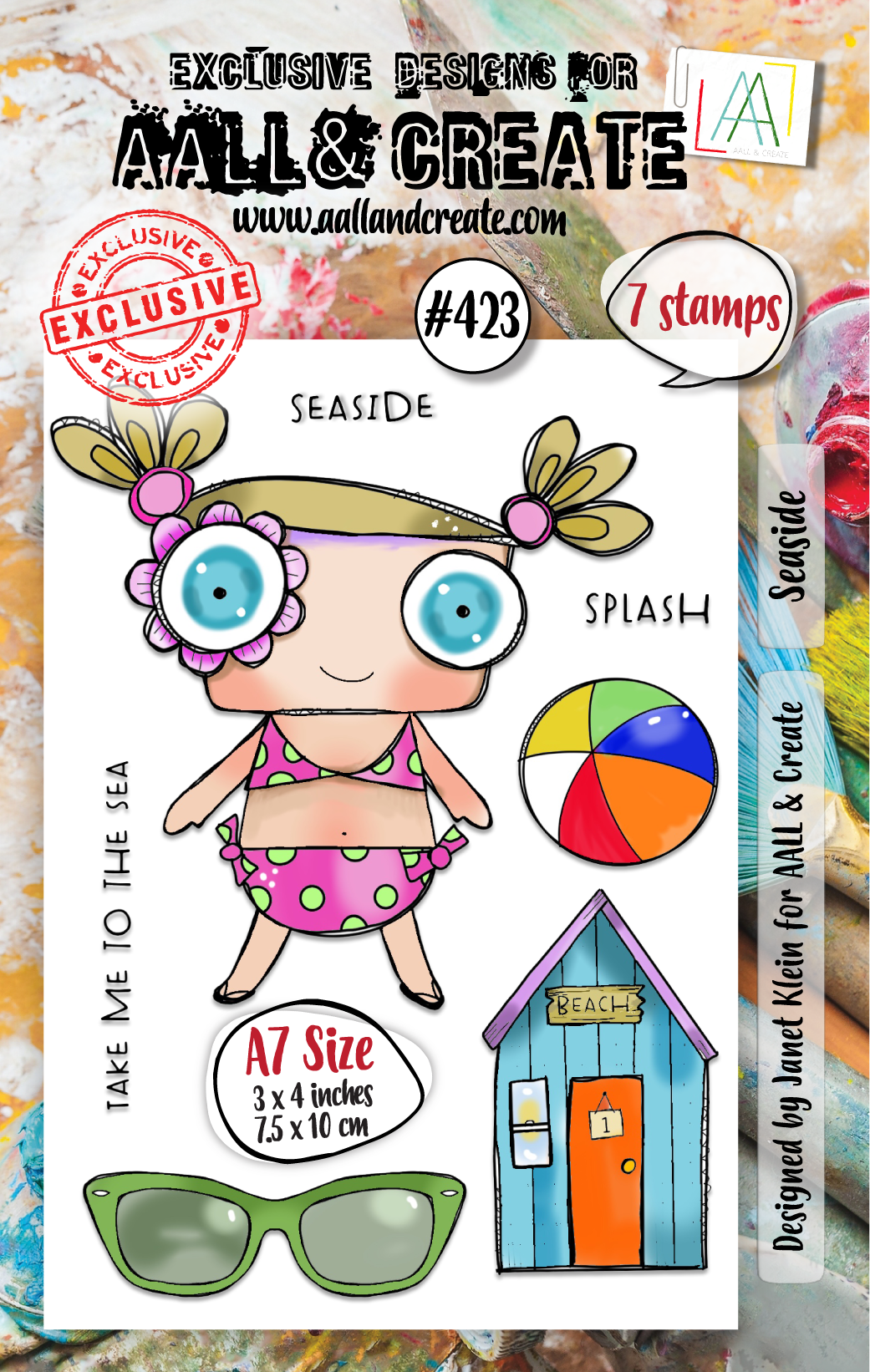 #423 - A7 Clear Stamp Set - Seaside