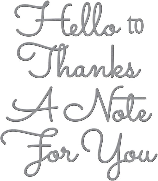 Spellbinders Sweet Sayings Note Card Die Cuts S41148