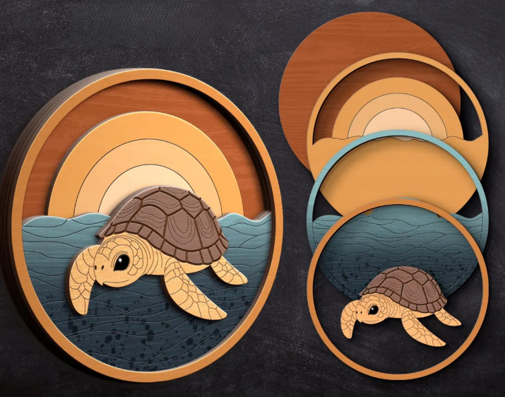 The Craft Witch - Layers of the Wild: Ocean Edition Paint Kit - Turtle