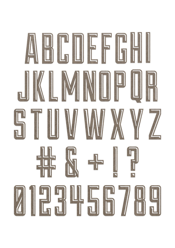 Sizzix Tim Holtz Alphanumeric Emporium Letters & Numbers Thinlets Die Cuts 666282