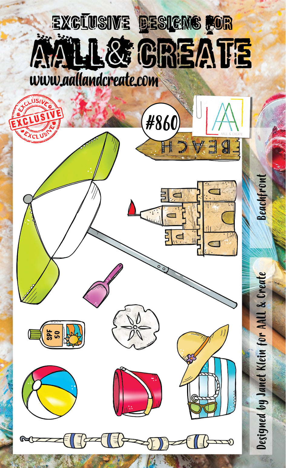 #860 - A6 Clear Stamp Set - Beachfront