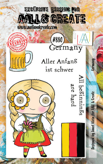 Aall & Create , #880 - A7 Clear Stamp Set - Germany