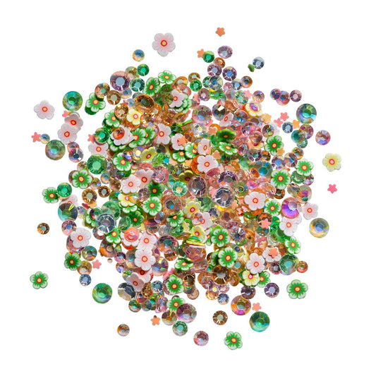 Buttons Galore & More - Spring Florals Mix Upz Embellishment Mix