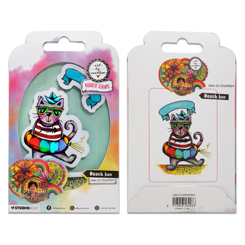 Art By Marlene Cling Rubber Stamp - Beach Bum