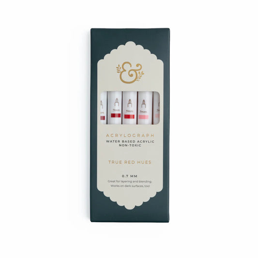 Archer & Olive - True Red Hues Sets of 5 - Acrylograph