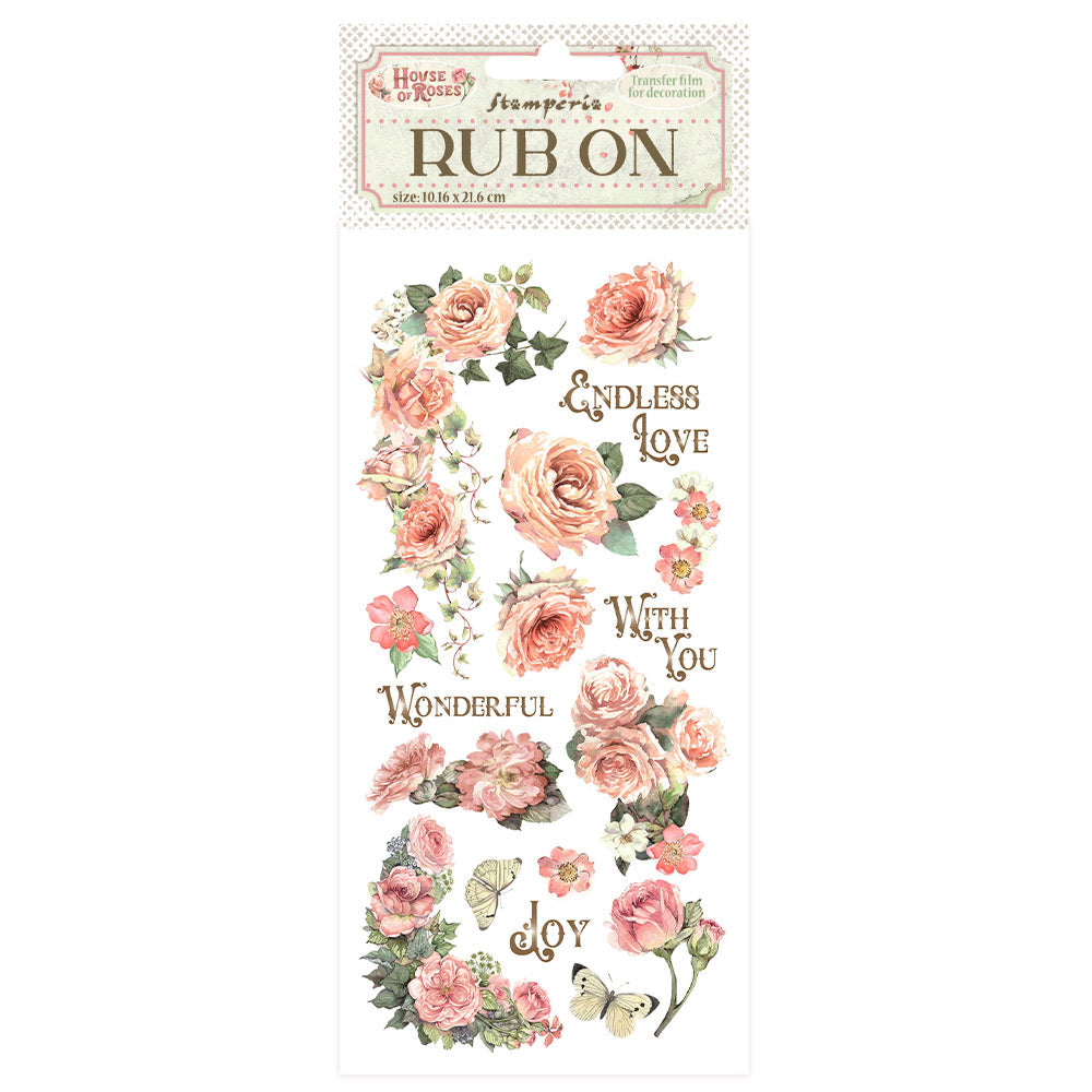 Stamperia Rub On House of Roses - DFLRB152