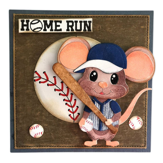 Elizabeth Craft Designs Football & Baseball Accessories - 2261 Die Cuts (2204 little mouse die sold separately)