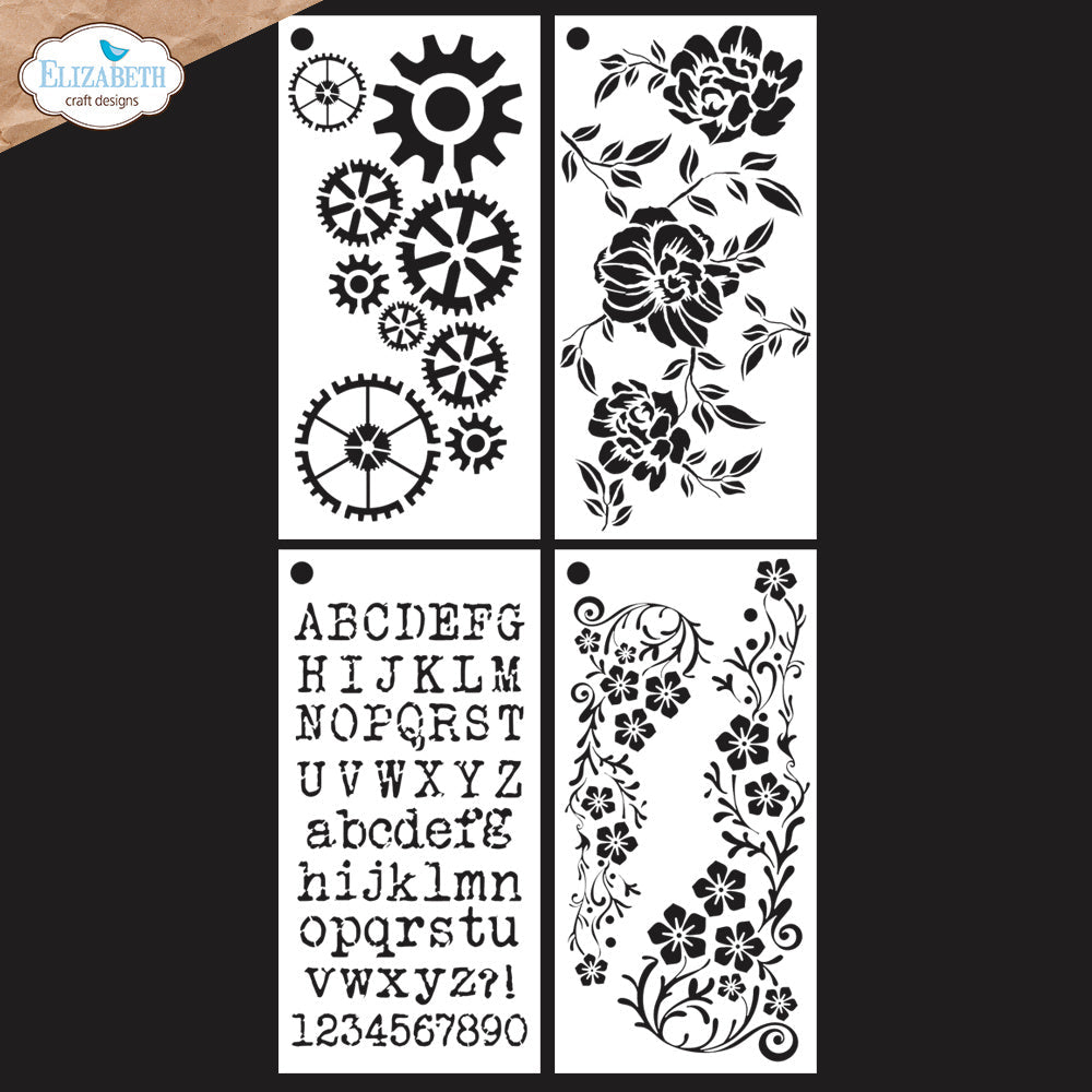 Elizabeth Craft Designs Journal Stencils 8 s057