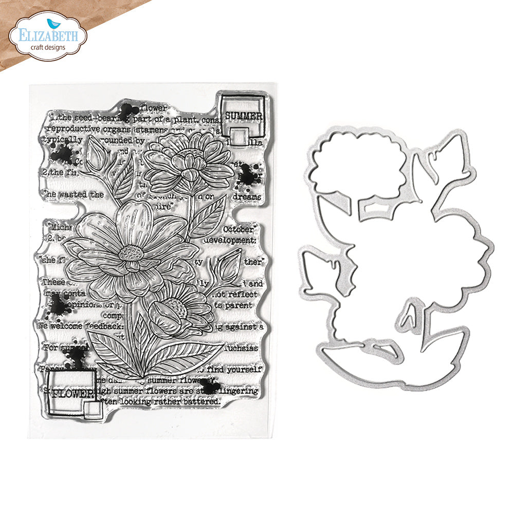 Elizabeth Craft Designs Summer Flower Stamp and Die Set csd414