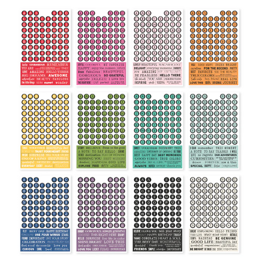SIMPLE VINTAGE ESSENTIALS COLOR PALETTE - LETTERS & LABELS STICKER BOOK