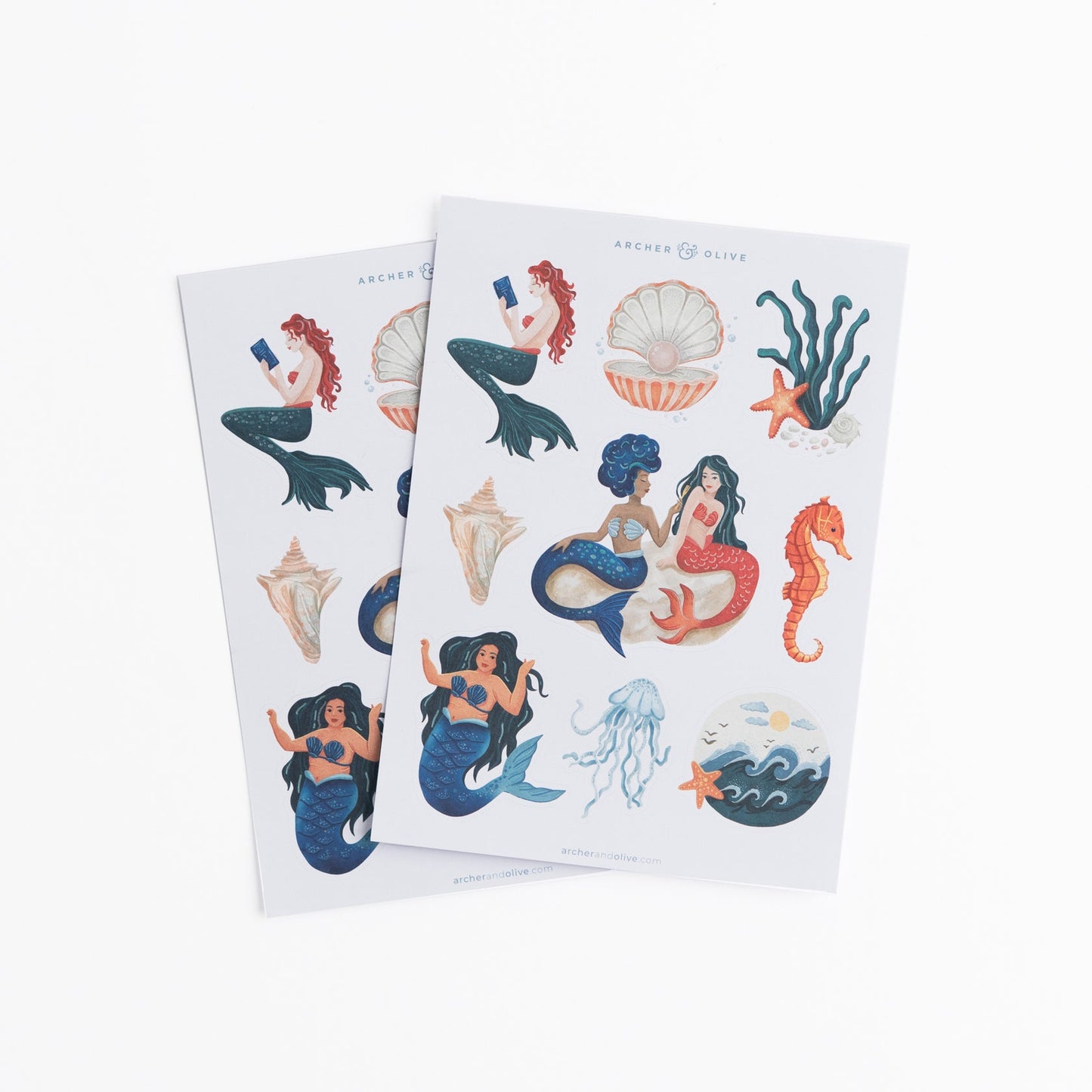 Archer & Olive Vintage Mermaid Sticker Set ST345