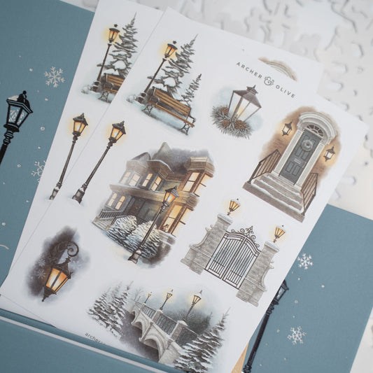 Archer & Olive Lamp Post Sticker Set WST307 