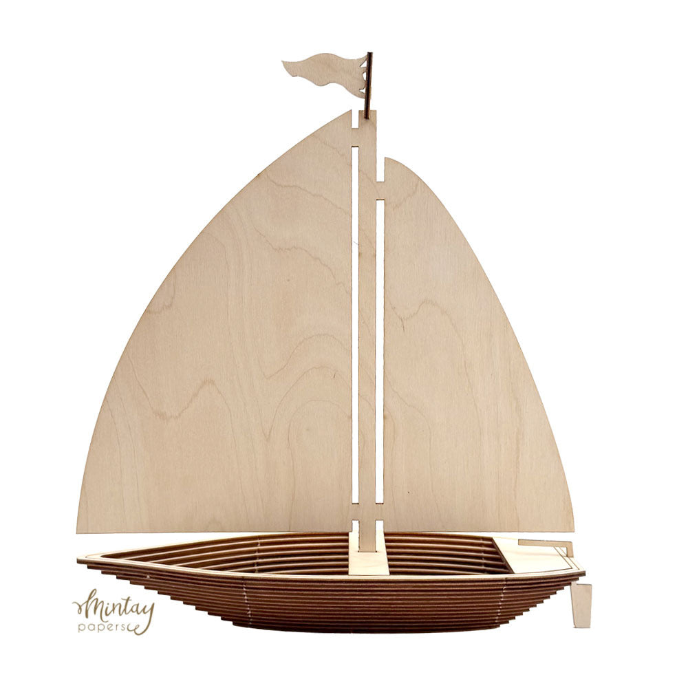 Mintay Sailboat Premium Plywood Home Decor Wood Kit MTWD314
