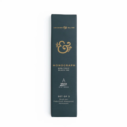 Archer & Olive - Monograph Brush Pens | Set of 3