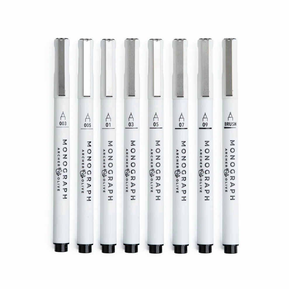 Archer & Olive - Monograph Pen Set of 8