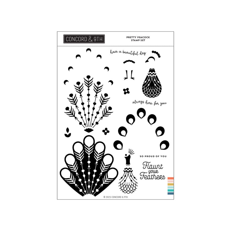 Concord & 9th - Pretty Peacock Stamp Set 12631