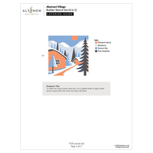 Altenew Abstract Village Layering Stencils ALT10908