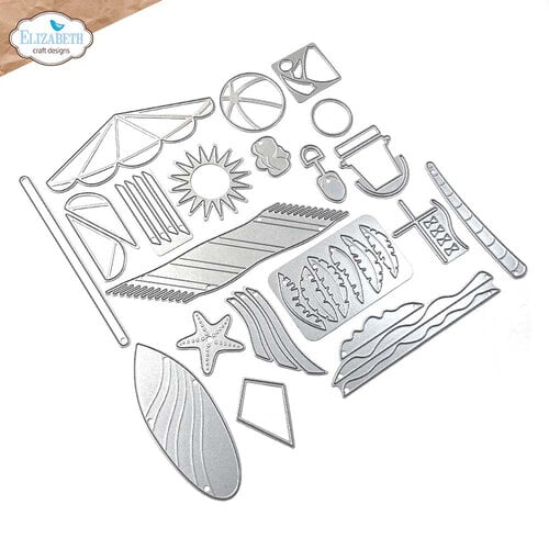 Elizabeth Craft Designs Beach Scenery - 2258 Die Cuts (2204 little mouse sold separately)