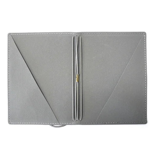 Elizabeth Craft Designs - Hinged to the Past Collection - Art Journal - Stonewashed Grey Passport