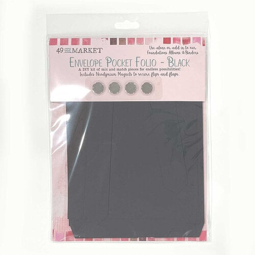 49th and Market Envelope Pocket Folio - DIY Kit Black - FA35489