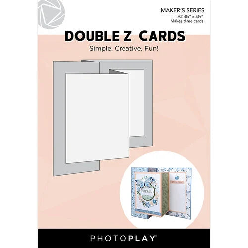 PhotoPlay - Maker's Series Collection - A2 Double Z Cards - White