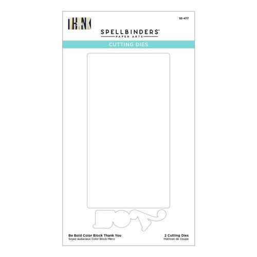 Spellbinders Bee Bold Color Block Thank You Die Cuts S5477