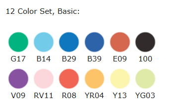 Copic Sketch Marker Set - 12pc