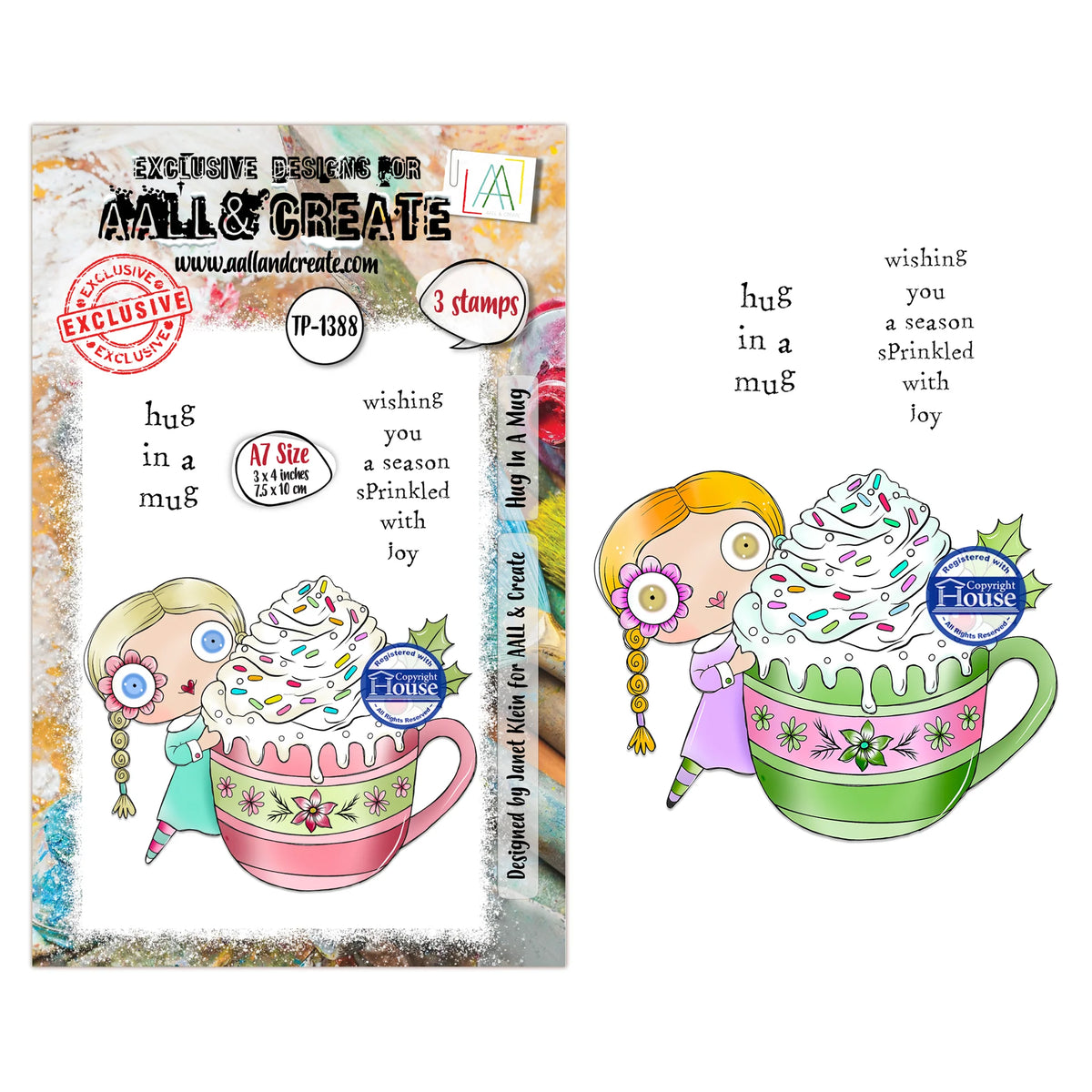 #TP-1388 - A7 Stamp Set - Hug In A Mug