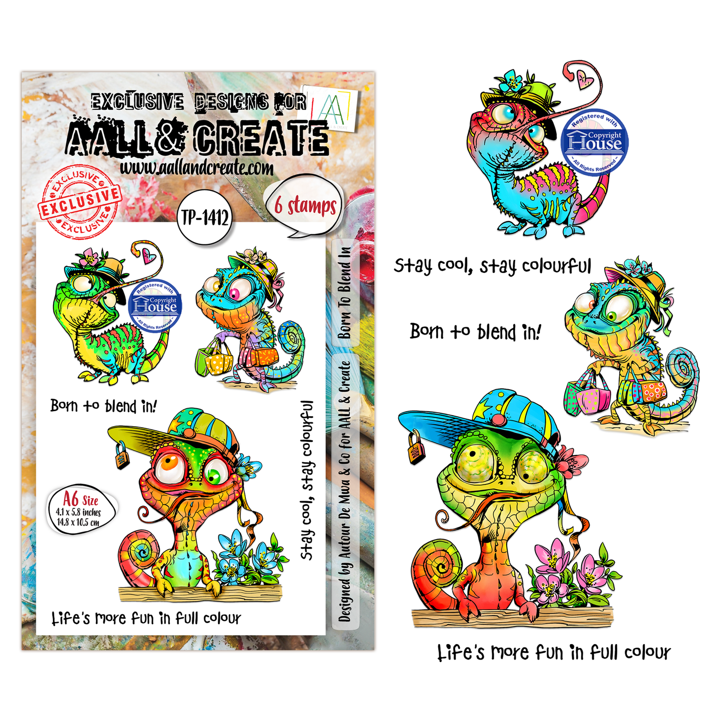 TP-1412 - A6 Stamp Sets - Born To Blend In