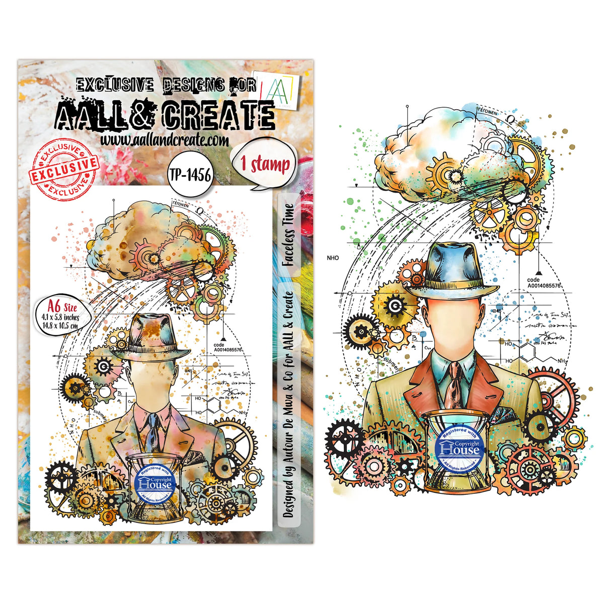 TP-1456 - A6 Stamp Sets - Faceless Time