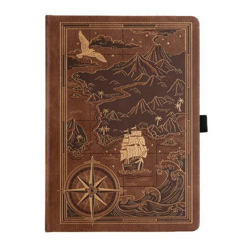 Treasure Map Notebook - B5: 160 Pages / Dot Grid