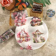PET Tape - 80mm*200cm Vintage Spring Plant Flower House