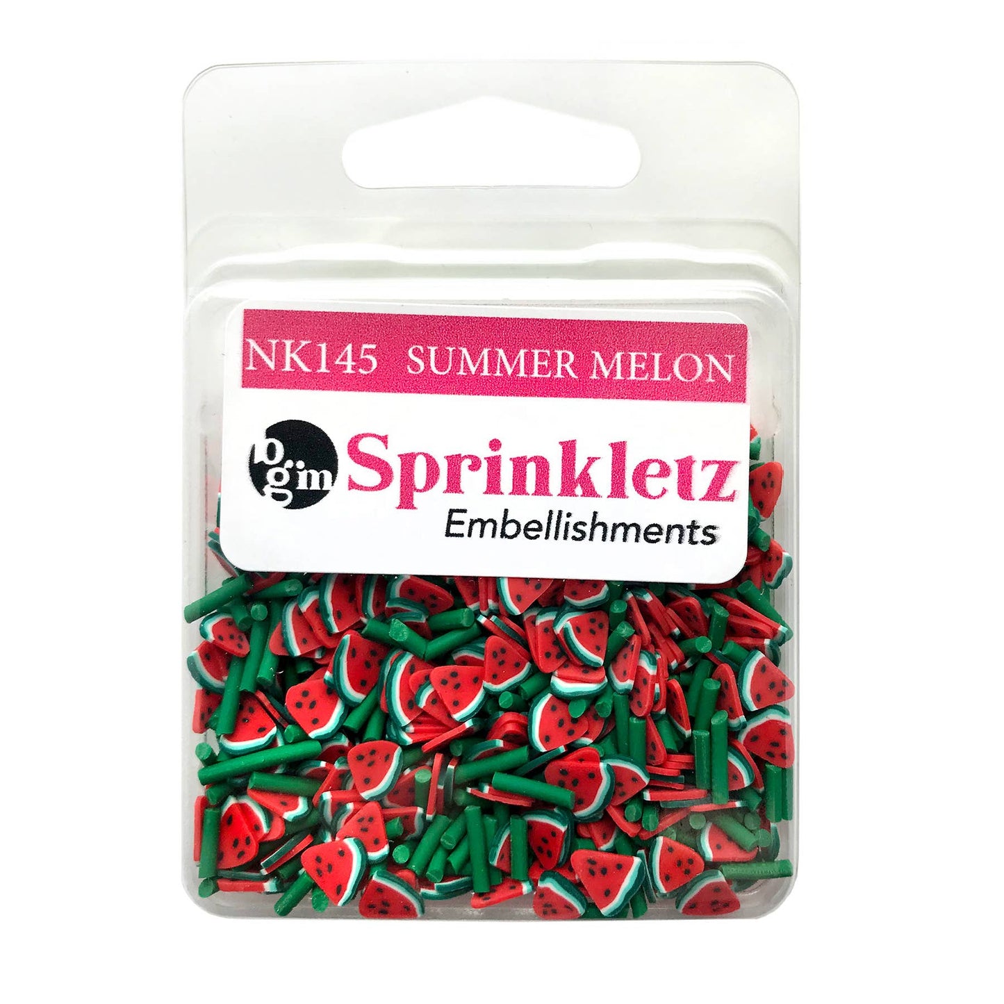 Buttons Galore & More - Sprinkletz Polymer Clay Pieces - Summer Melon