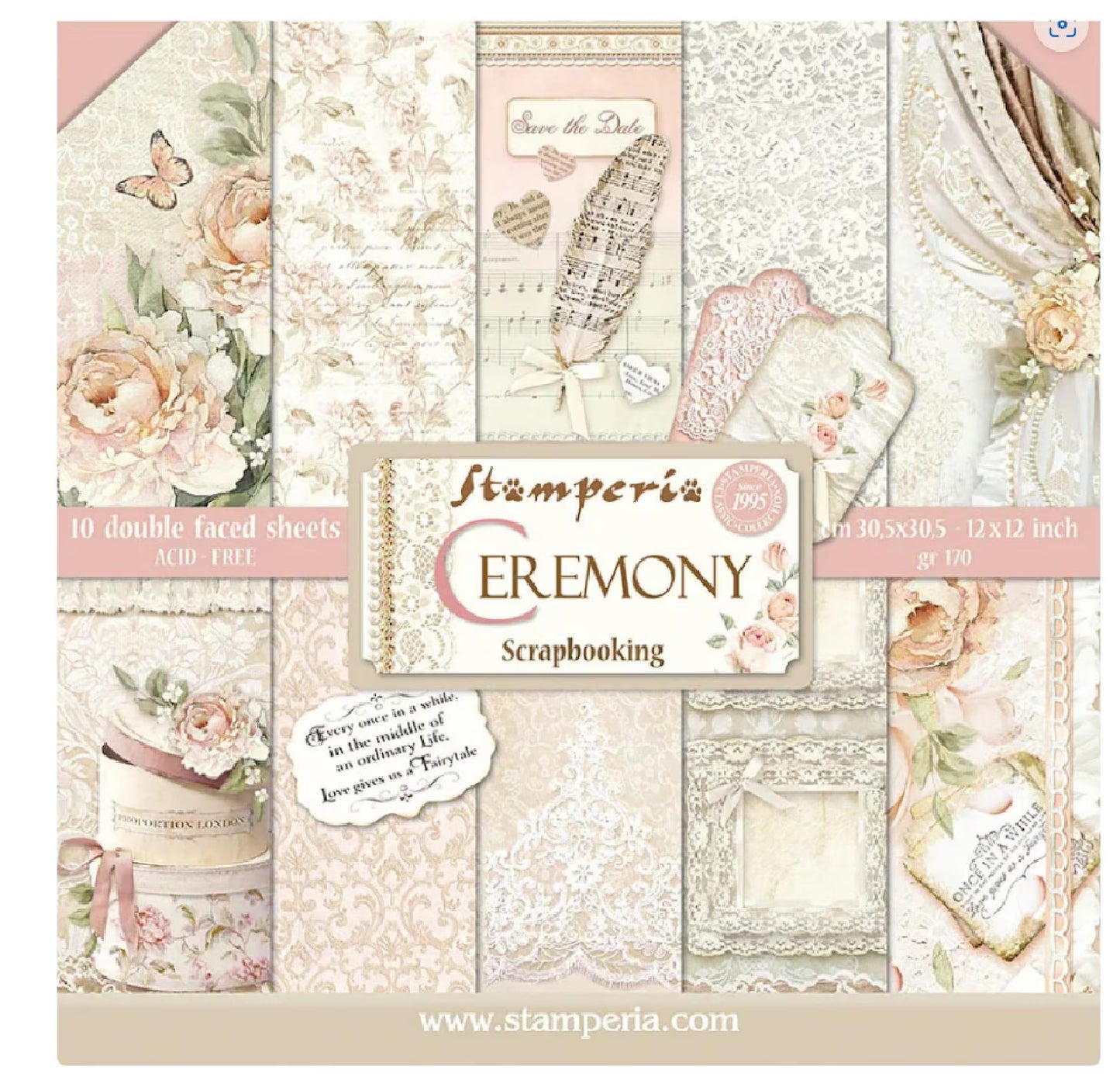 Stamperia Ceremony 12" x 12" Paper Pad