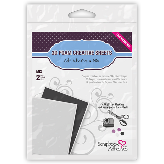 Scrapbook Adhesives 3D Foam Creative Sheets Mix