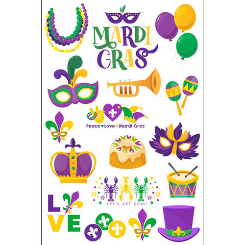 SCRAPBOOK CUSTOMS Laser Cut Embellishments: Mardi Gras