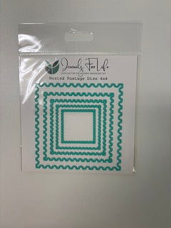 Journals for Life Stencil - Metal Die - Nested Postage Dies 4x4