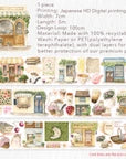 Washi Tape Store - Pre-cut Summer Café Wide PET Tape