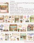 Washi Tape Store - Pre-cut Spring Café Wide PET Tape