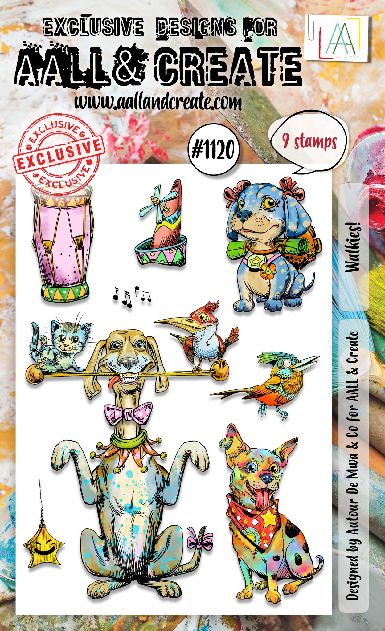 #1120 - A6 Stamp Set - Walkies!