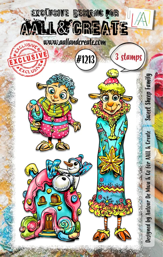 #TP-1213 - A7 Stamp Set - Sweet Sheep Family