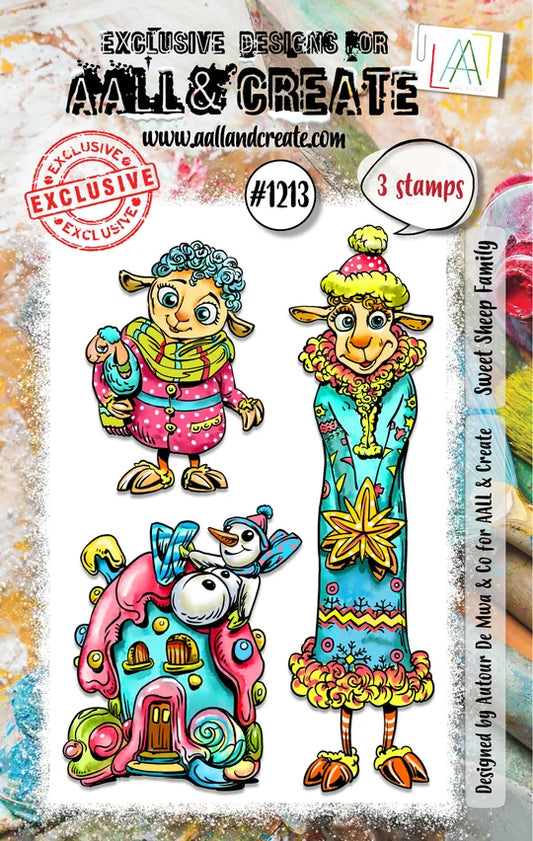 #TP-1213 - A7 Stamp Set - Sweet Sheep Family