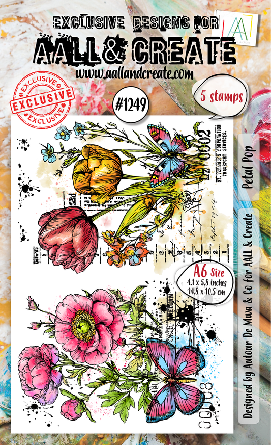 #1249 - A6 Stamp Set - Petal Pop (Retail Release Date: 15th November 2024)
