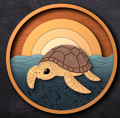 The Craft Witch - Layers of the Wild: Ocean Edition Paint Kit - Turtle