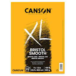 Canson XL Bristol - Pad, 9" x 12", Smooth, 25 Sheets